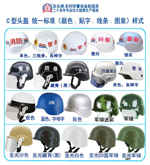 C型头盔字线条、统一标准样式